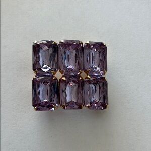 Elegant Purple Gemstone Brooch